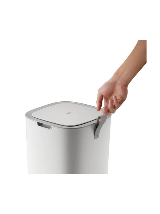 Eko Morandi Waste Bin Waste Plastic with Photocell White 27.1x27.1x59.1cm 1pcs