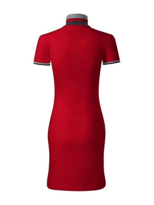 Malfini Summer Mini Athletic Dress Short Sleeve Red
