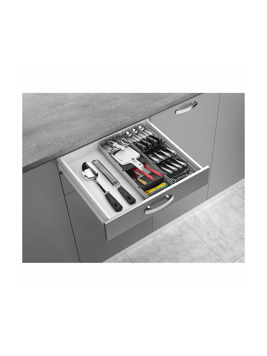 Metaltex Uni Fit Drawer Dividers Plastic in Gray Colour 15x49x6cm