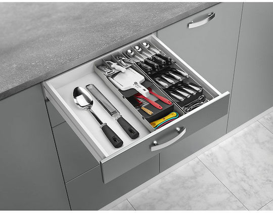 Metaltex Κουταλοθήκη Συρταριού Uni Fit Πλαστική 49x15x6εκ. Γκρι