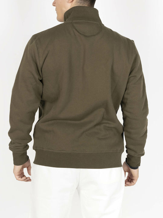 La Martina Men's Sweatshirt Jacket with Pockets Khaki