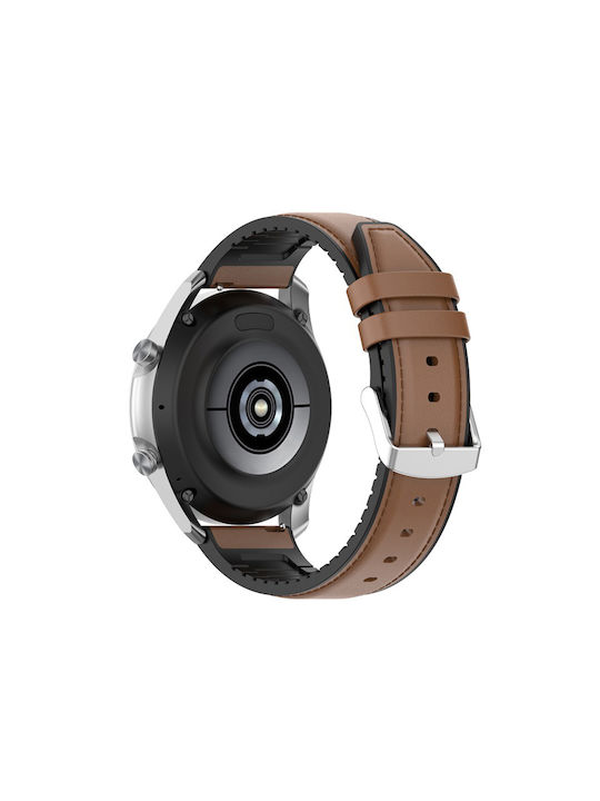 Techsuit Watchband W007 Λουράκι Σιλικόνης Καφέ (Samsung Galaxy Watch (46mm) / Watch 3 / Gear S3, Huawei Watch GT / GT 2 / GT 2e / GT 2 Pro / GT 3 (46 mm))