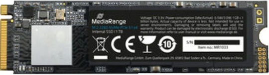 MediaRange MR1033 SSD 1TB τύπου M.2 με σύνδεση PCI Express 3.0 MR1033