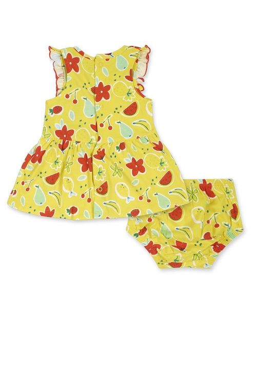 Tuc Tuc Summer Sleeveless Dress Set with Accessories Yellow Floral