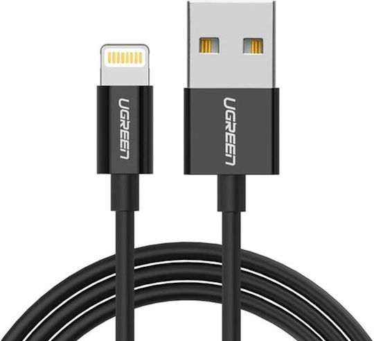 Ugreen US155 USB to Lightning Cable Μαύρο 2m (80823)