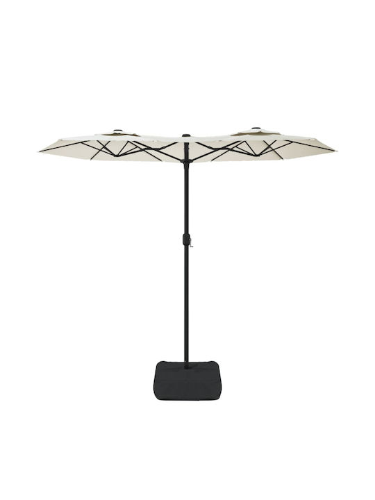 Round Metal White 3.16x2.4m Garden & Terrace Parasol