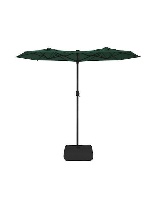Umbrella Floor Round Metal Green with Base 3.16x2.4m 362962