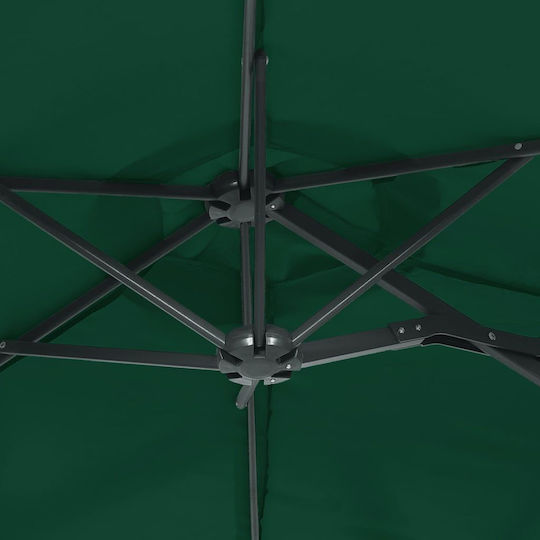 Garten & Terrassen Sonnenschirm Bodenständer Rund Metall Grün mit Ständer 3.16x2.4m 362962