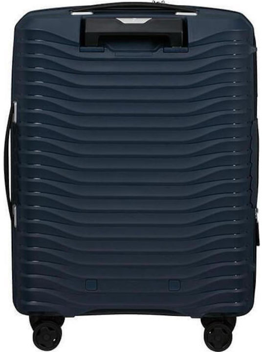 Samsonite Upscape Cabin Hard Navy Blue Suitcase With 4 Wheels Height 55cm