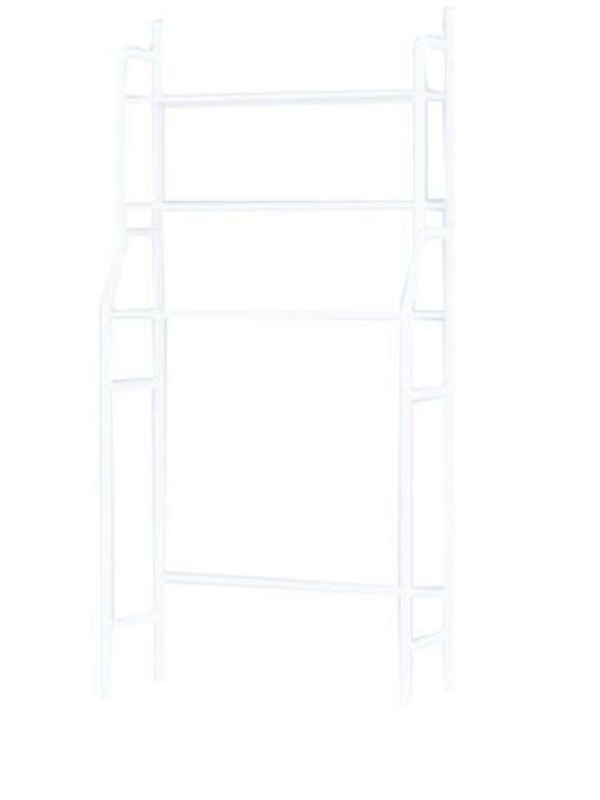 AGC Rafturi de baie Raft Baie Metal cu 2 Rafturi 50x50x160cm Albă