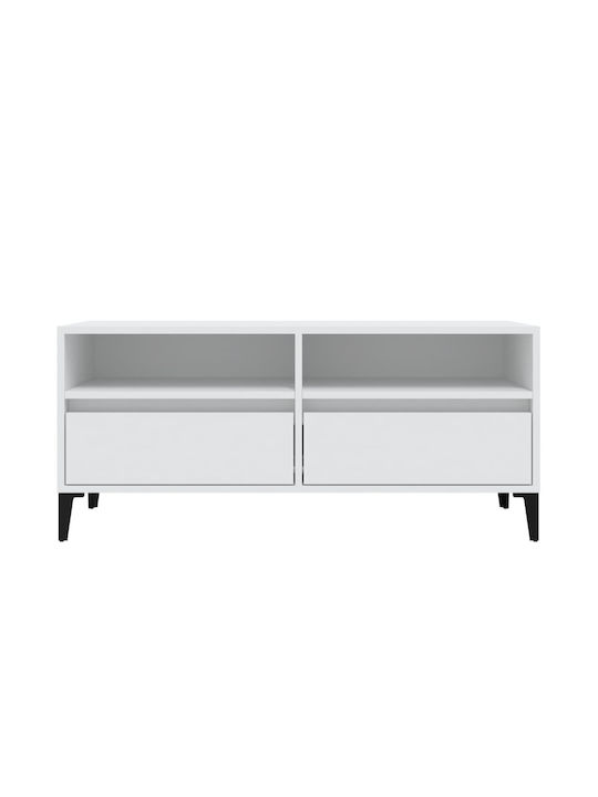 White TV Stand L100xD34.5xH44.5cm