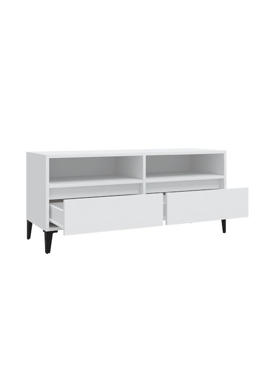 White TV Stand L100xD34.5xH44.5cm