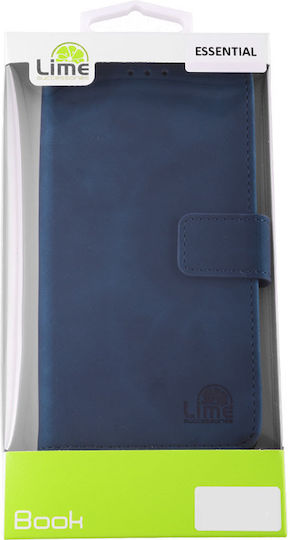 Lime Essential Magnet Book Piele artificială Albastru închis (Redmi Note 12 5G)