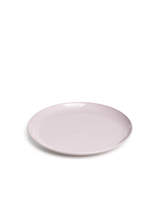 Cyclops Plate Shallow Plastic Pink with Diameter 19.5cm