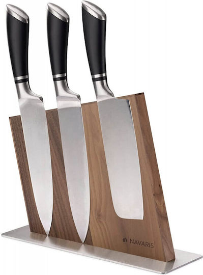 Navaris Magnetic Knives Stand Wooden