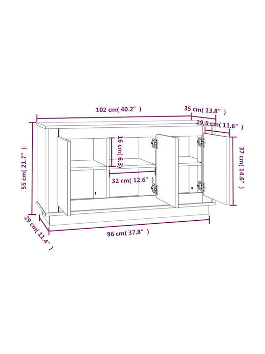 Bufet Alb 102x35x55cm