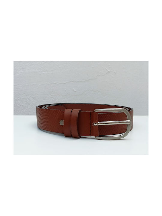 Venturi Men's Leather Belt Tabac Brown