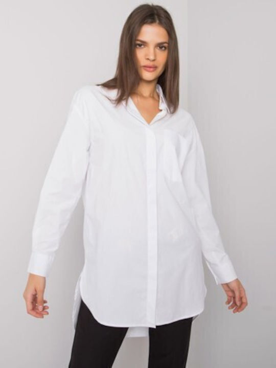 Ex Moda Women's Monochrome Long Sleeve Shirt White