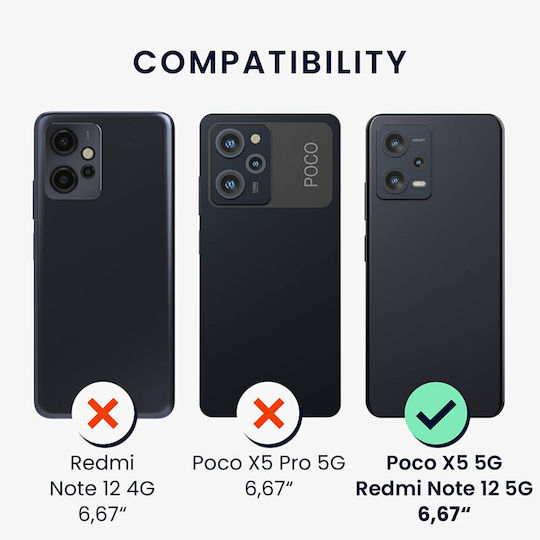 KWmobile Rubberized Back Cover Σιλικόνης Πράσινο (Redmi Note 12 5G / Poco X5 5G)