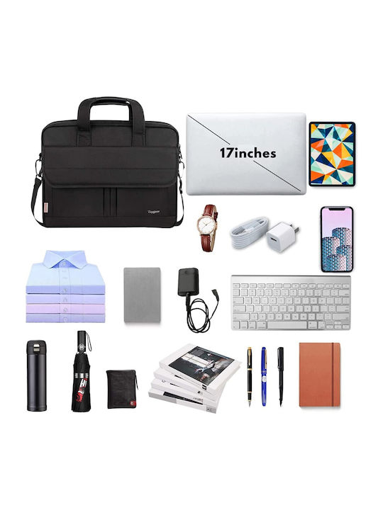 Taygeer 1073 Messenger Waterproof Bag for 17" Laptop Black
