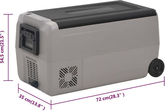 vidaXL Tragbares Kühlschrank 60lt Schwarzes