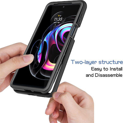 Techsuit 360 Full Cover Σετ με Τζαμάκι Μαύρο (Edge 20 ProTCL 20 Pro 5G)