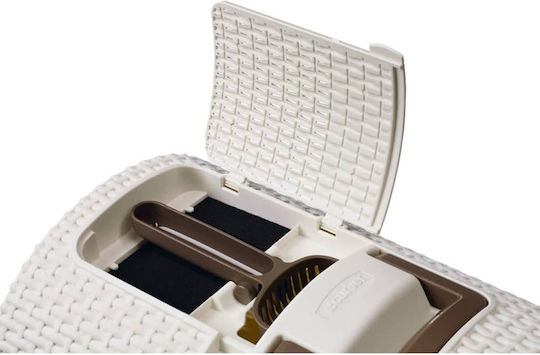 Curver Katzentoilette Geschlossen mit Filter Weiß L51 x B38.5 x H39.5cm