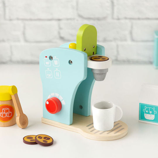 Kiokids Wooden Coffee Machine for Kids Aged 3 and Up