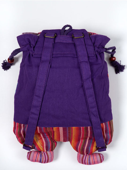 Silk Fashion Κουκουβάγια Παιδική Τσάντα Πλάτης Μωβ 35x28εκ.