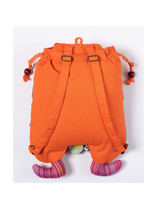 Silk Fashion Κουκουβάγια Kinder Rucksack Rucksack Orange 30cmcm