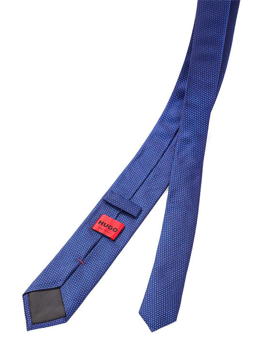 Hugo Boss Männer Krawatte Monochrom in Blau Farbe