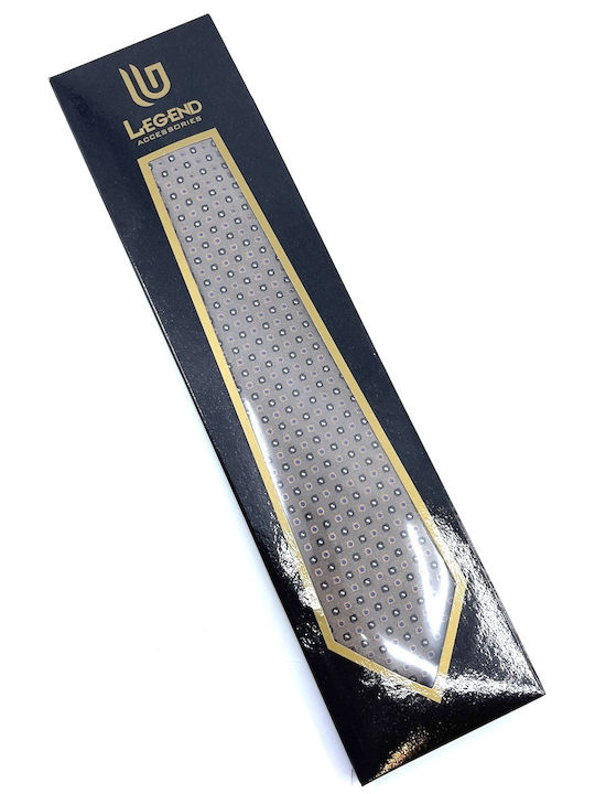 Legend Accessories Set de Cravată pentru Bărbați Tipărit în Culorea Bej