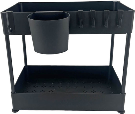 Ankor Organizer Für Die Küchenspüle Aus Schwarz Kunststoff 40x22x37cm