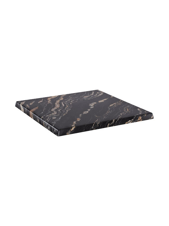 HomeMarkt Pătrată Suprafața mesei Werzalit Black Gold 70x70cm HM5230.15 1buc