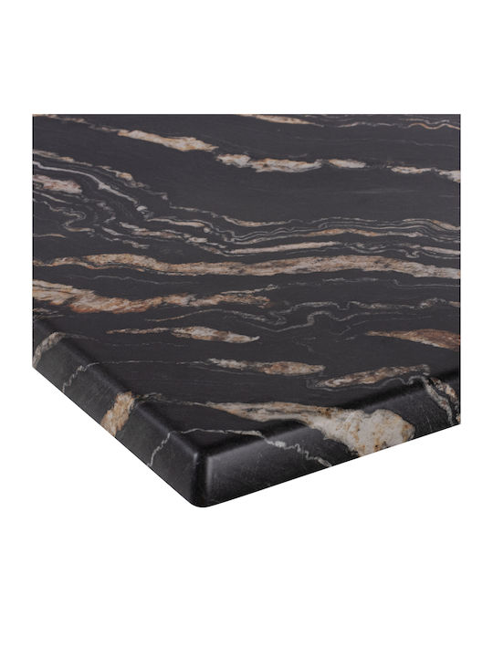 Freebox Square Table Surface Werzalit Black Gold 60x60cm FB95229.15 1pcs