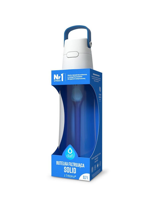 Dafi Solid Παγούρι με Καλαμάκι και Φίλτρο 700ml Μπλε