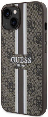Guess Printed Stripes MagSafe Back Cover Brown (iPhone 14)