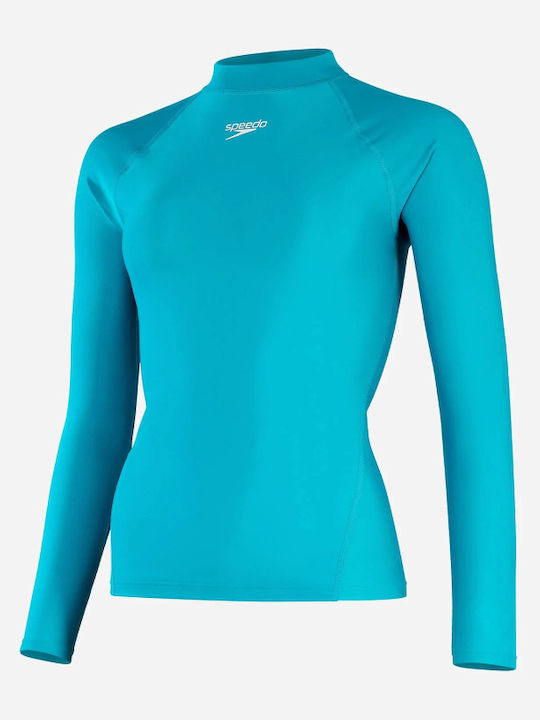 Speedo UPF 40 Дамска Дълъг Ръкав Слънцезащитна Блуза Синя