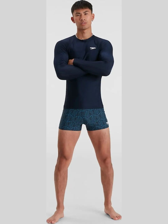 Speedo Essential UPF 40+ Men's Long Sleeve Sun Protection Shirt Blue