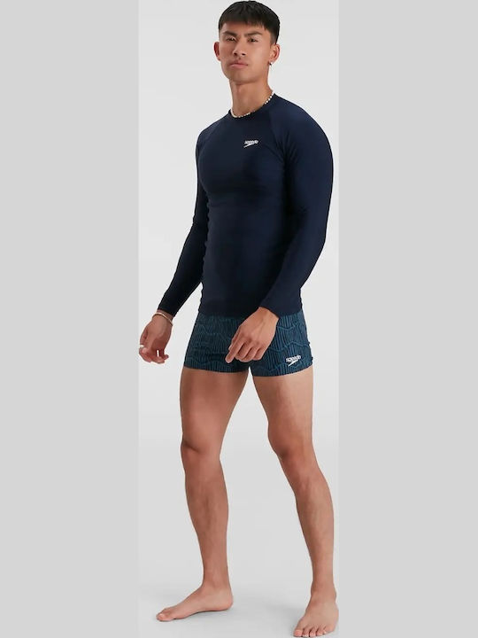Speedo Essential UPF 40+ Men's Long Sleeve Sun Protection Shirt Blue