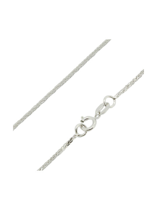 Men's Cross Bread in White Gold K14 F1373