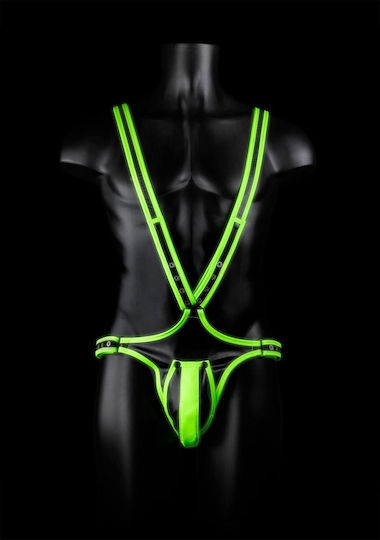 Shots Glow In The Dark Harness Body Πράσινο