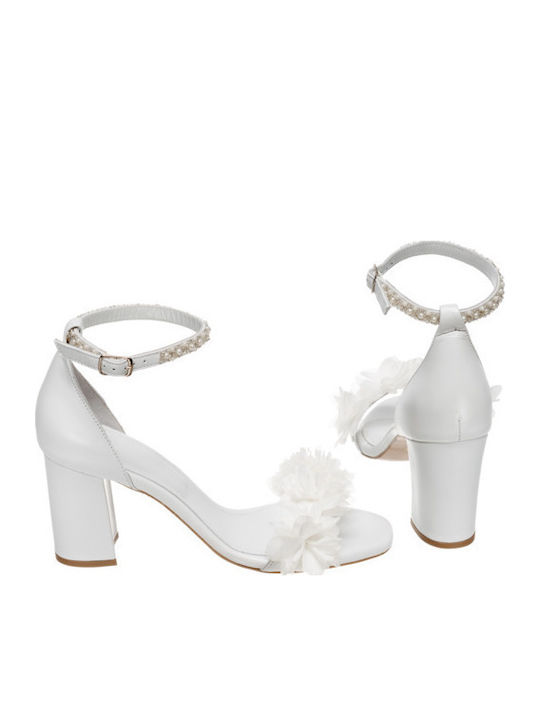 Leder Sandalen Weiß