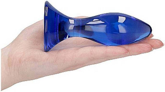Shots Chrystalino Follower Glass Anal Plug Blue 11.5cm