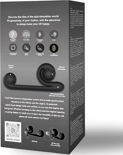 Snail Vibe Κλειτοριδικός Δονητής Multiaction Vibrator Μαύρος