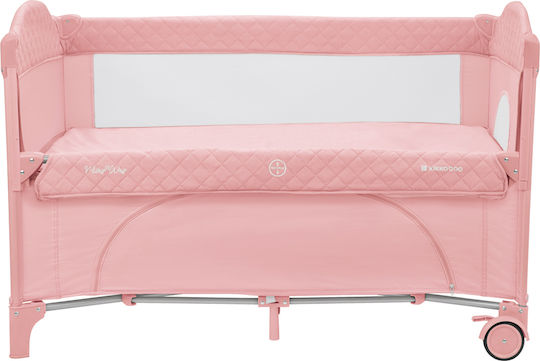 Kikka Boo Milky Way 2023 Laufstall 2 Ebenen mit Matratze Rosa 125x65cm