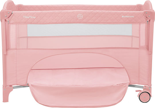 Kikka Boo Milky Way 2023 Laufstall 2 Ebenen mit Matratze Rosa 125x65cm
