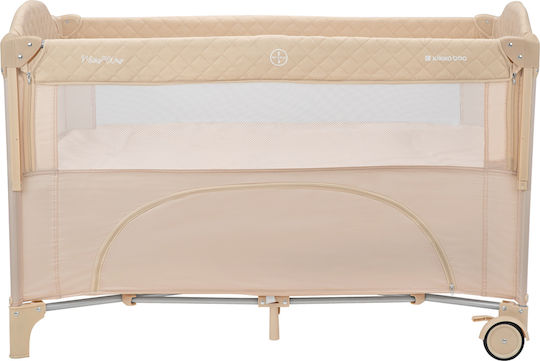 Kikka Boo Milky Way 2023 Playpen 2 Levels with Mattress Beige 125x65cm