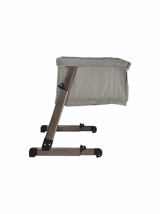 Bebe Stars Cradle-Park Side To Side Plus with Mattress, Side Opening, and Wheels Beige