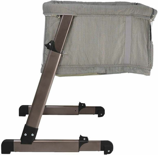 Bebe Stars Wiege-Park Side To Side Plus mit Matratze, Seitlicher Öffnung und Rädern Beige